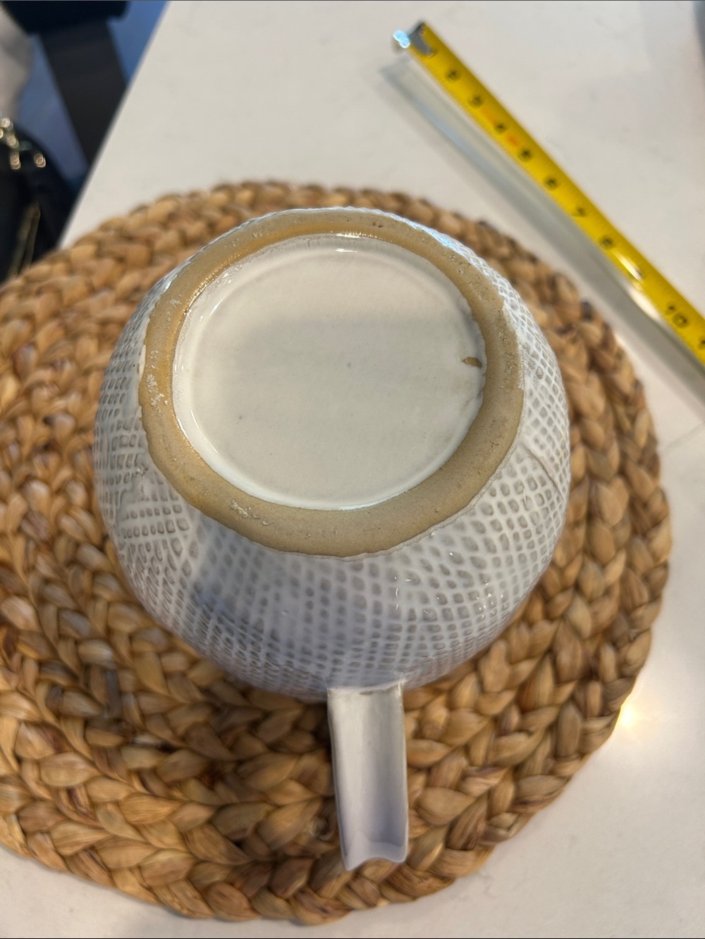 Source Unknown Cream Textured Ceramic Pitcher - Picture 6 of 6